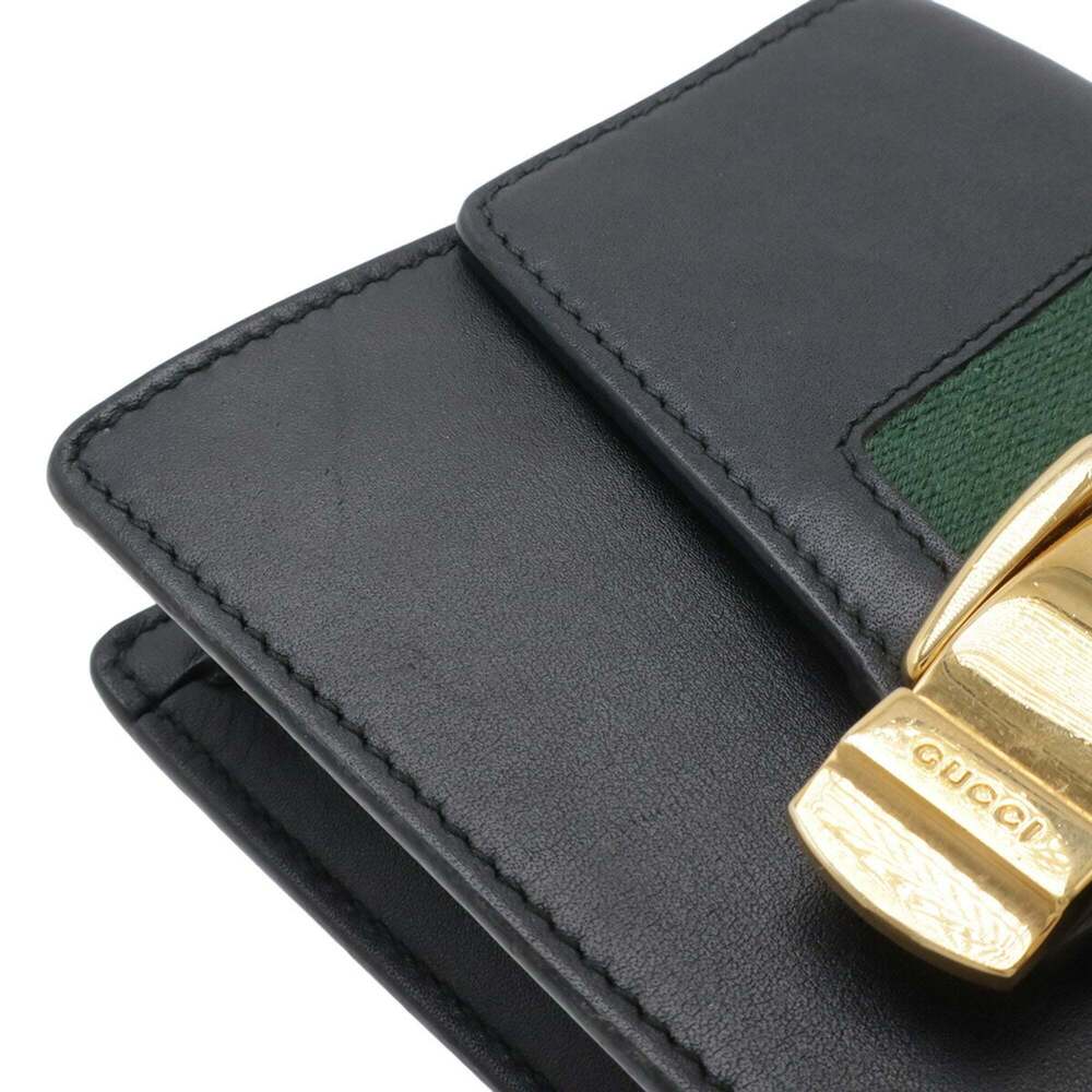 GUCCI Black Leather Sylvie Clutch Bag - Picture 6 of 10